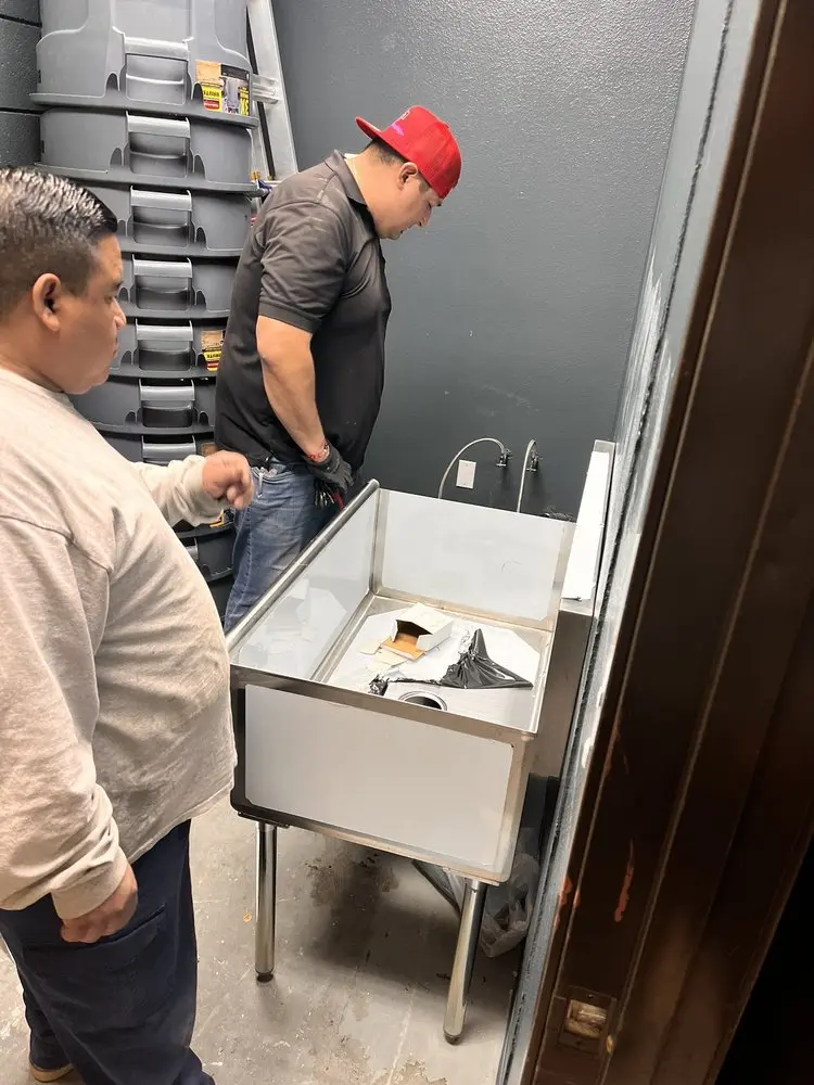 Commercial plumbing and sink installation in Bishops